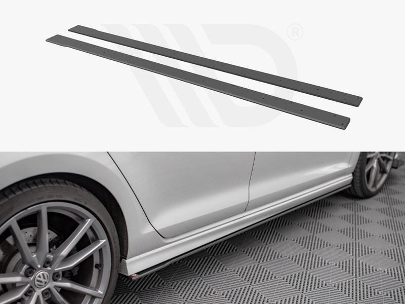 MAXTON DESIGN STREET PRO Side Skirts Diffusers For 2013-2016 VW Golf MK7 R