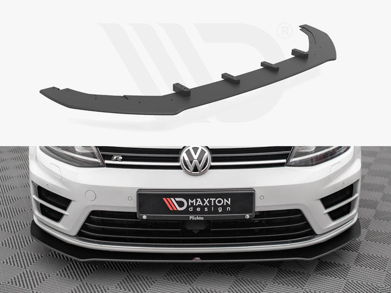 MAXTON DESIGN STREET PRO Front Splitter V.1 For 2013-2016 VW Golf MK7 R