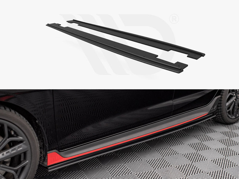 MAXTON DESIGN STREET PRO Side Skirts Diffusers For 2021+ Hyundai i20 N BC