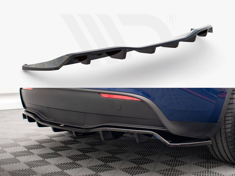 MAXTON DESIGN Central Rear Splitter (Vertical Bars) For 2022+ Tesla Model Y