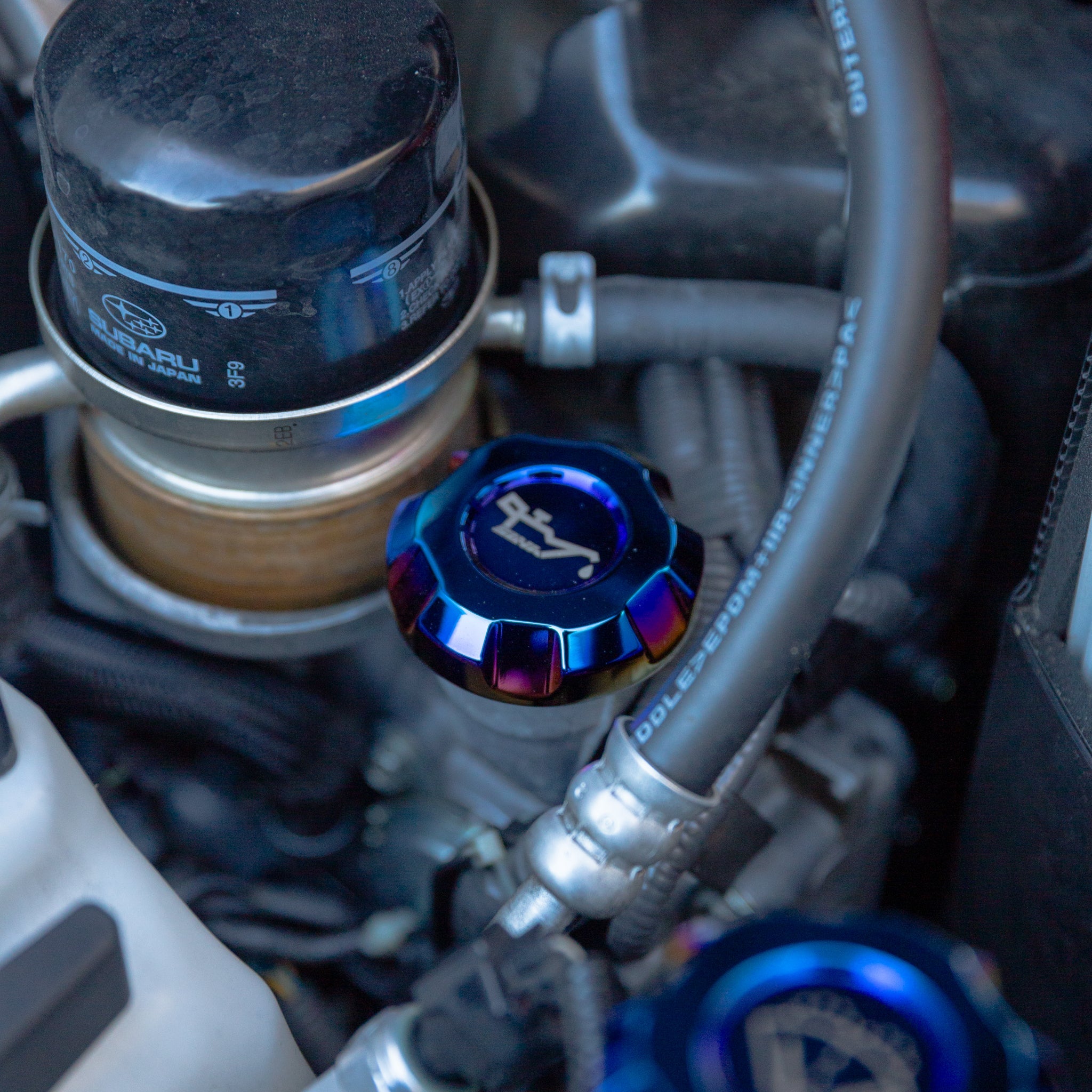 SUYA Car Supplies - Engine Bay - Oil Caps (Titanium) for Subaru BRZ / Levorg / WRX & Other Models