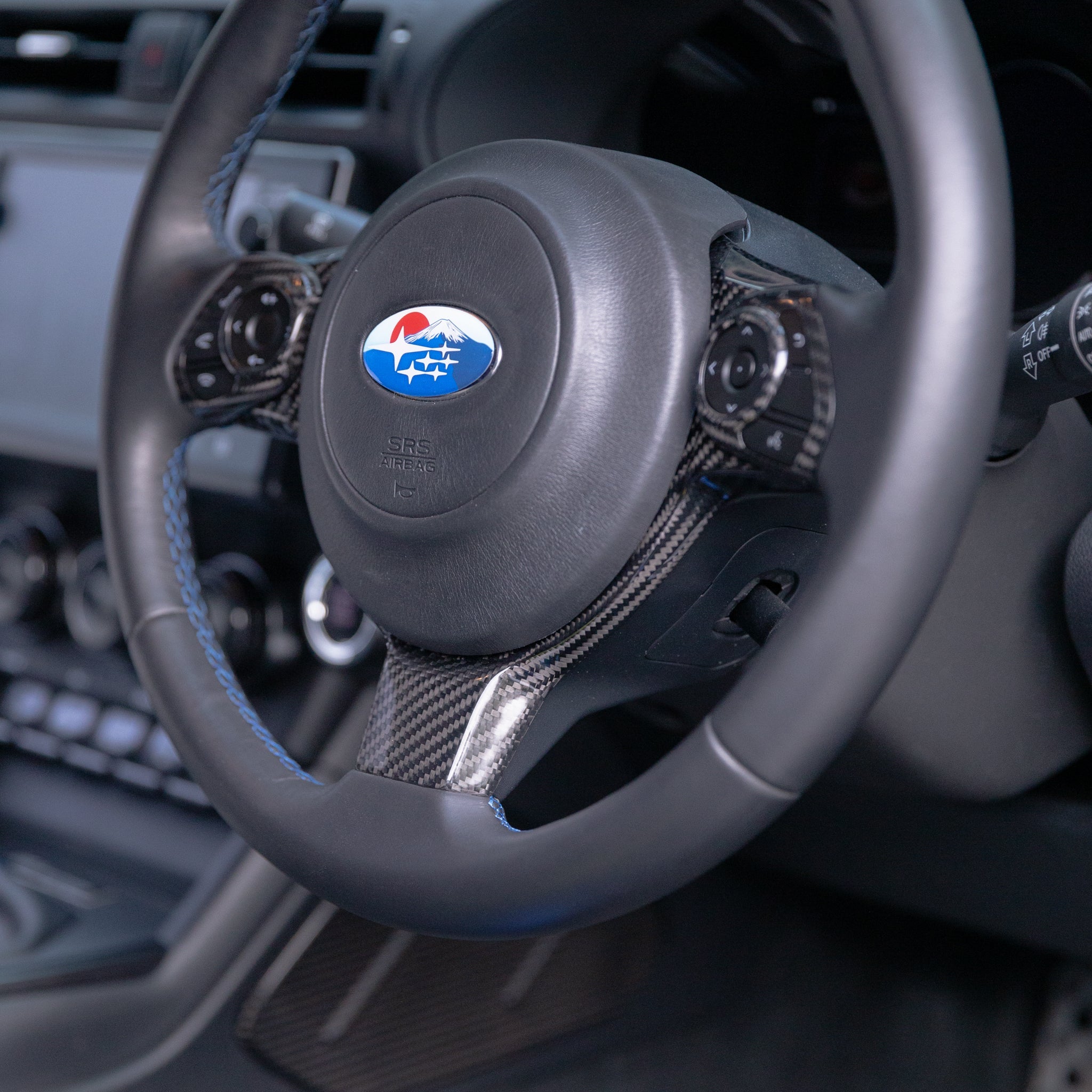 FloKraft Dry Carbon Fibre Steering Wheel Trim Covers (3-Piece) For Subaru BRZ ZD8 / Toyota GR86 ZN8 2022+