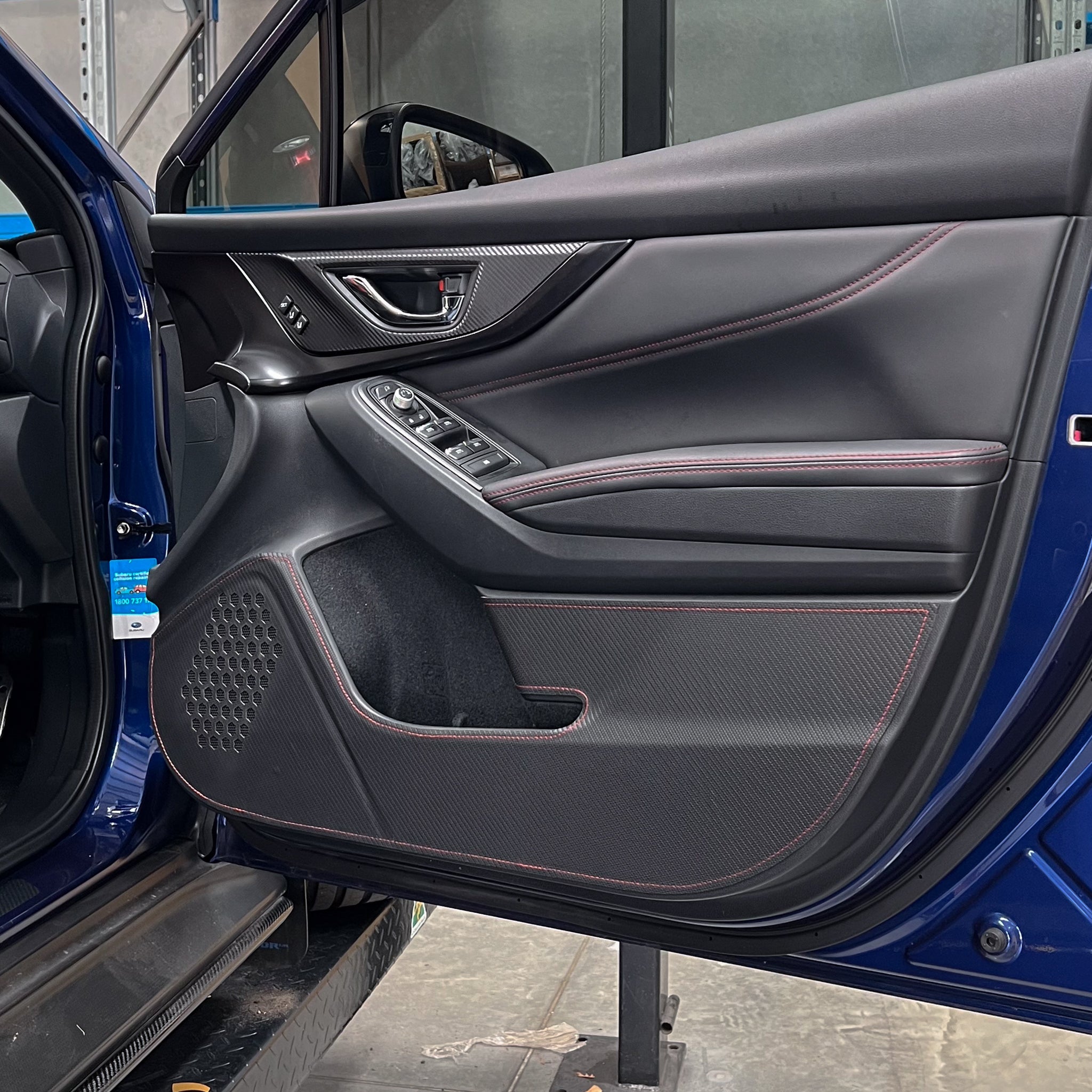 Axis Parts Carbon Pattern Inner Door Protectors / Kick Guards (4-Piece) for Subaru WRX (VB) & WRX Sportswagon (VN) 2022-2025