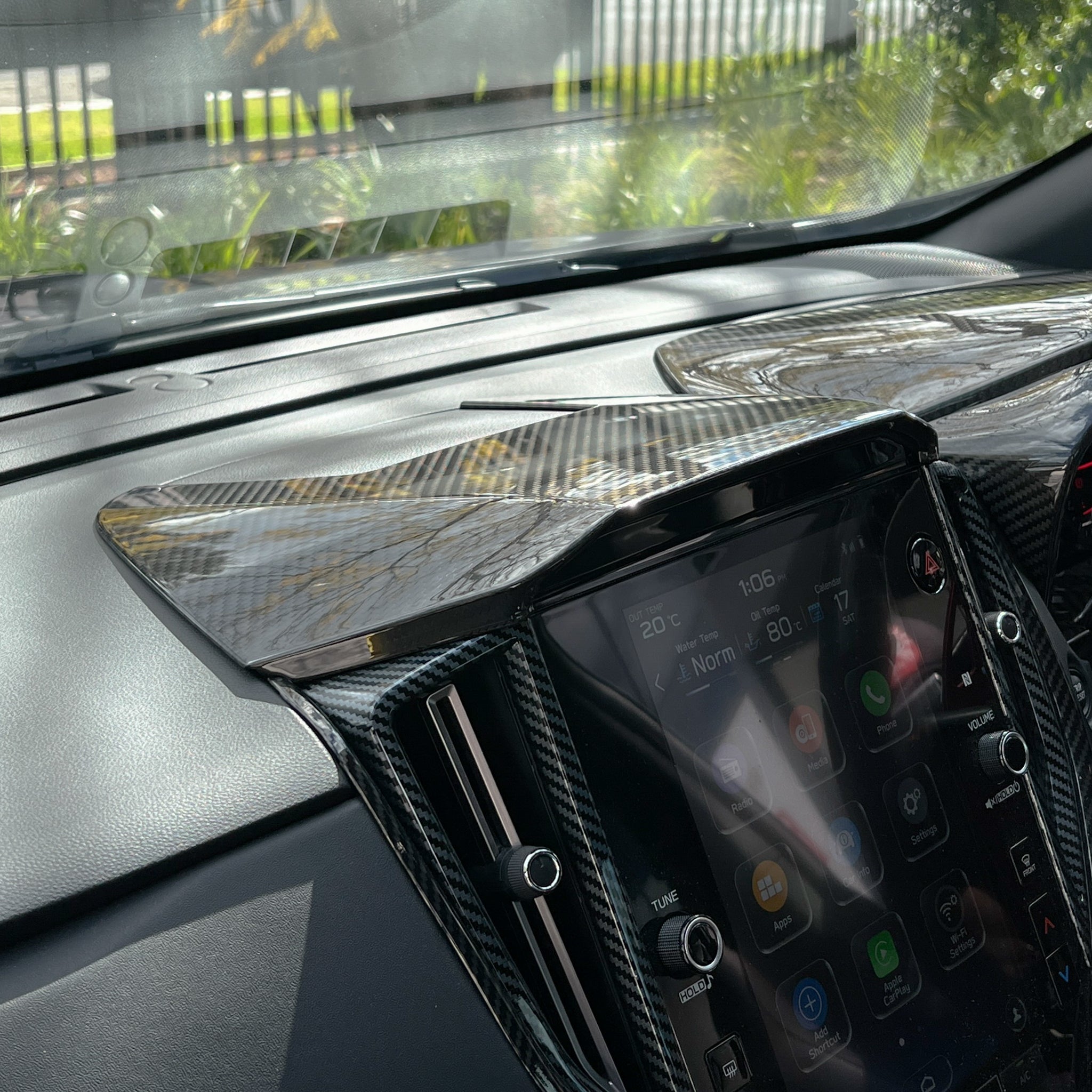 Axis Parts Dry Carbon Fibre Centre Information Display Hood for Subaru WRX (VB) & WRX Sportswagon (VN) 2022-2025