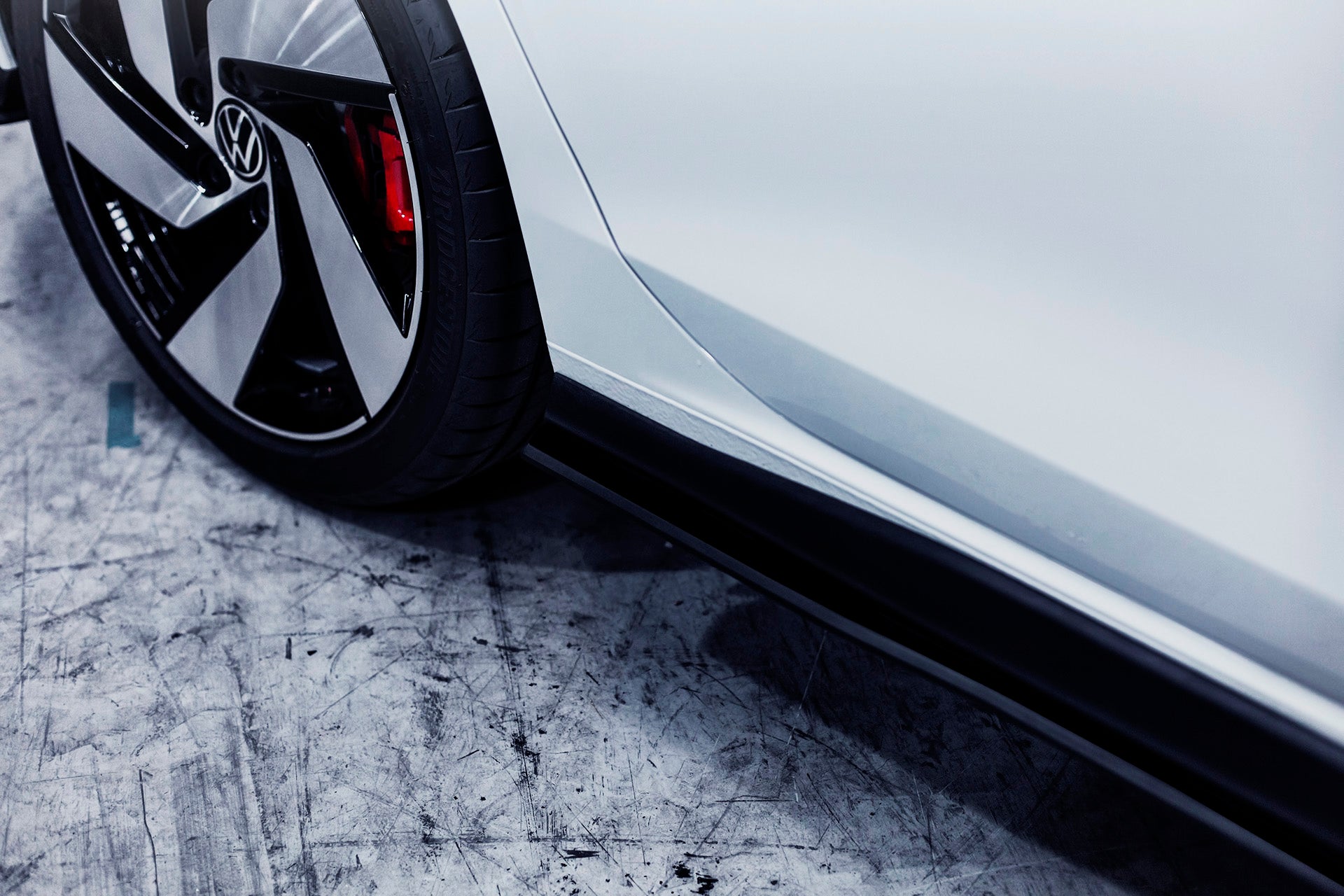 DEMO STOCK - MK8 Golf GTI Side Skirt Splitters (Pair) - GLOSS BLACK