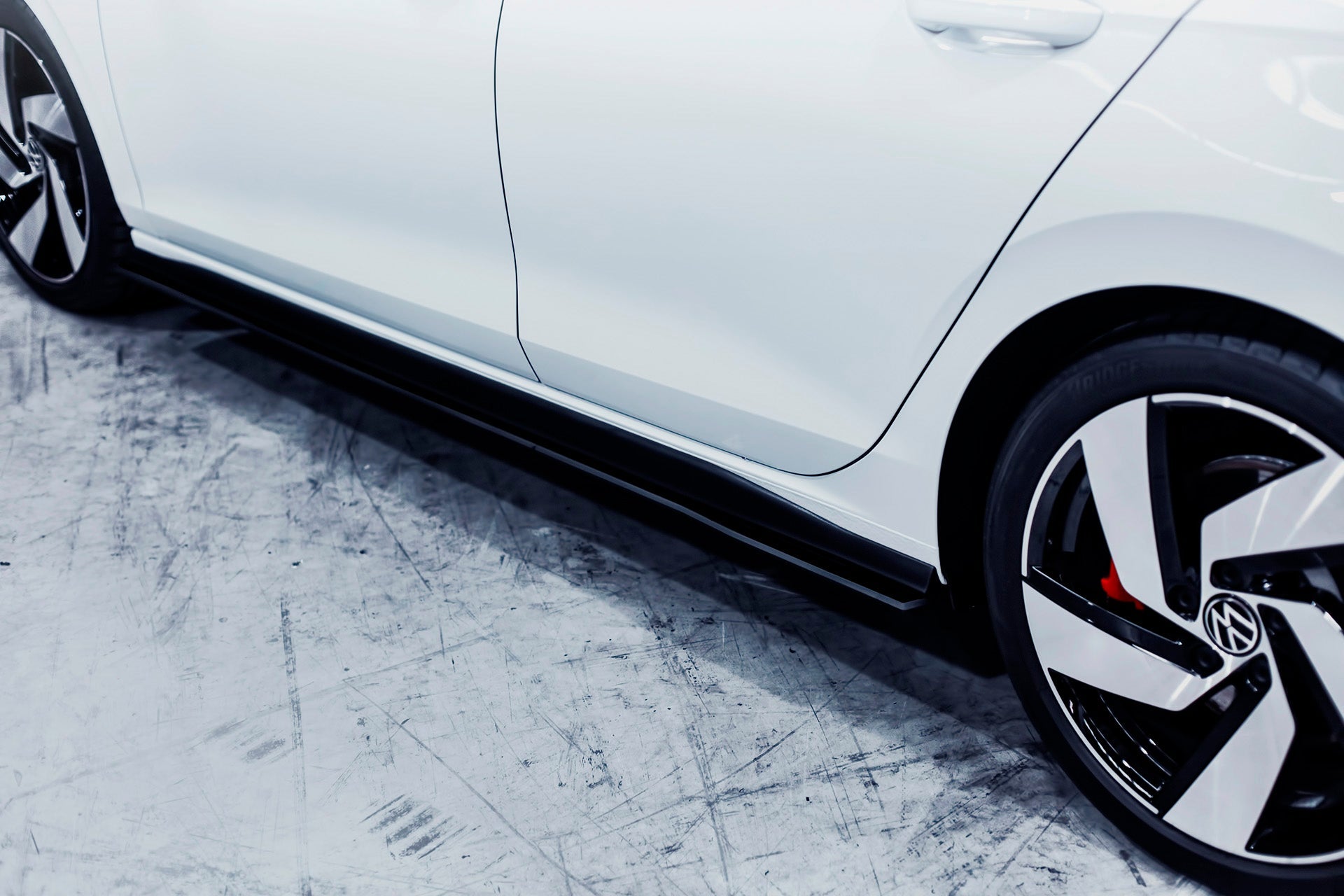 DEMO STOCK - MK8 Golf GTI Side Skirt Splitters (Pair) - GLOSS BLACK