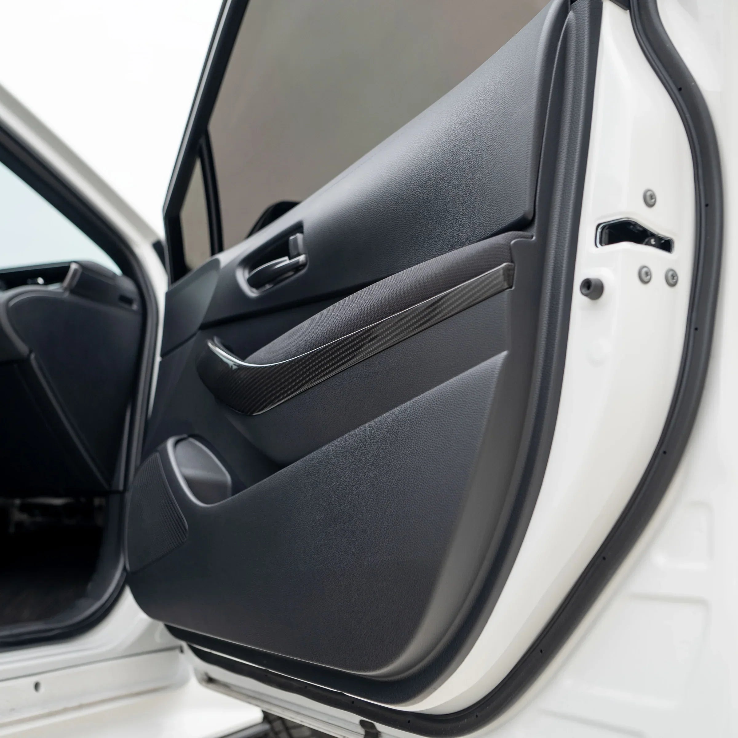 FloKraft Dry Carbon Fibre Front Inner Door Handle Trim Covers for Toyota Corolla Hatch (E210) 2019-2026 & GR Corolla 2022-2026