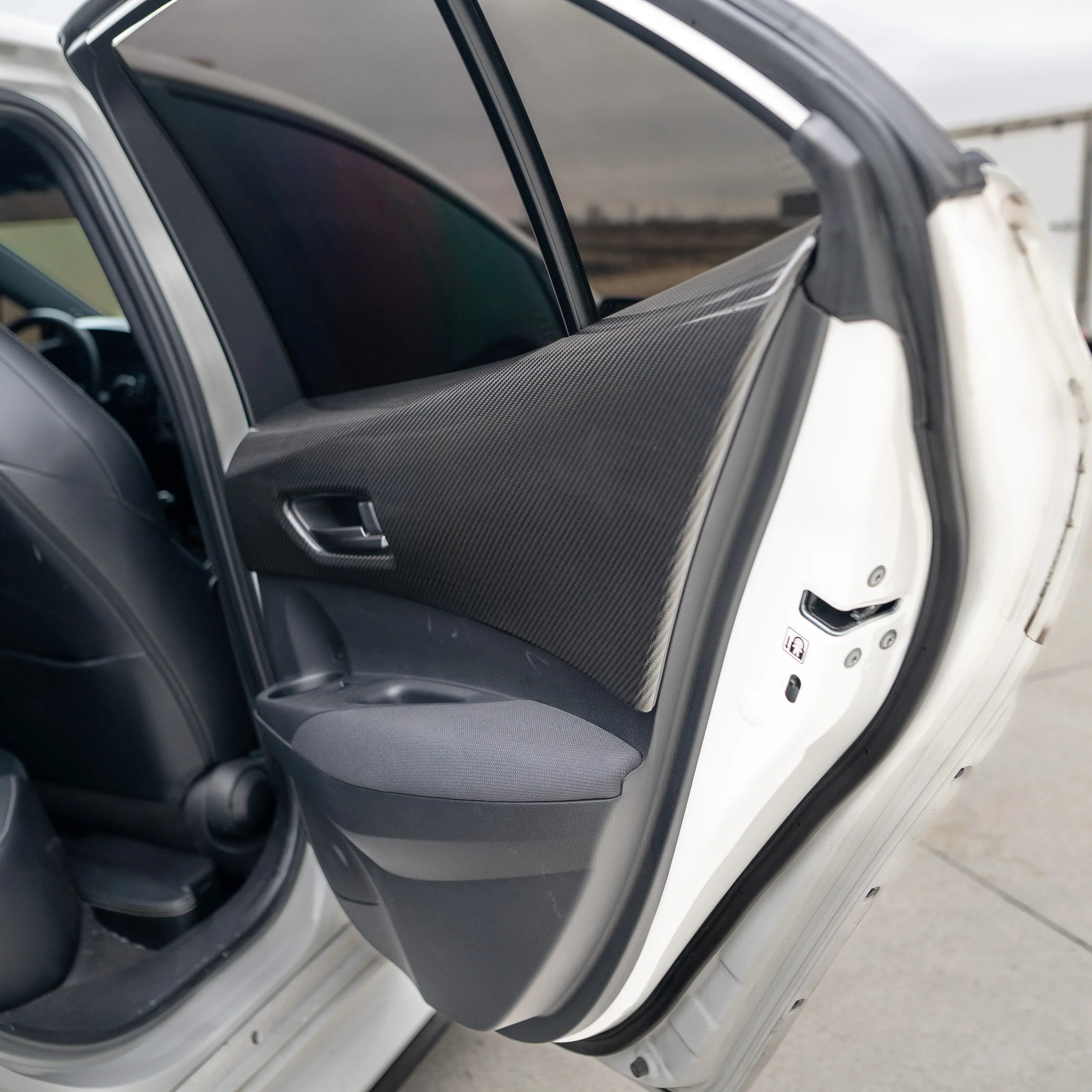 FloKraft Dry Carbon Fibre Rear Inner Door Trim Covers for Toyota Corolla Hatch (E210) 2019-2026 & GR Corolla 2022-2026