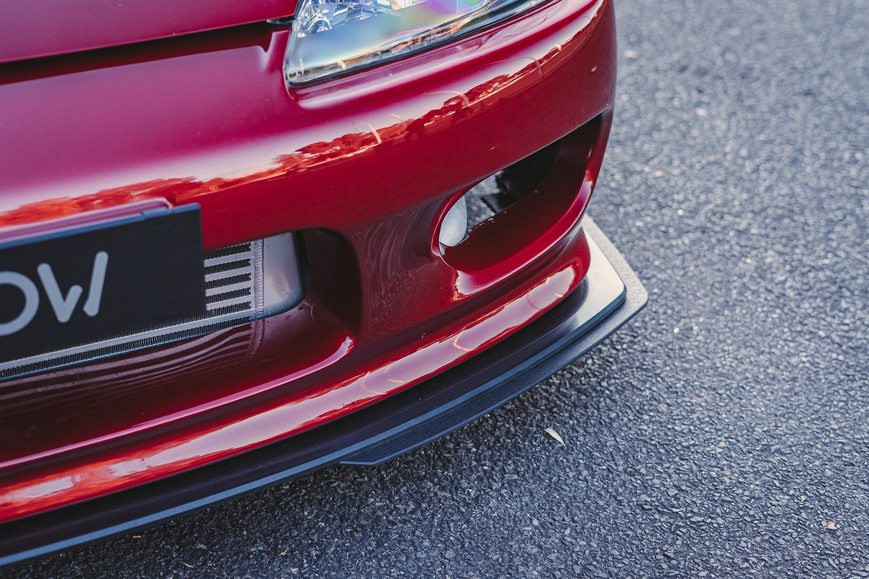 DEMO STOCK - S15 / 200SX Front Lip Splitter (For Standard Front Bar) - GLOSS BLACK