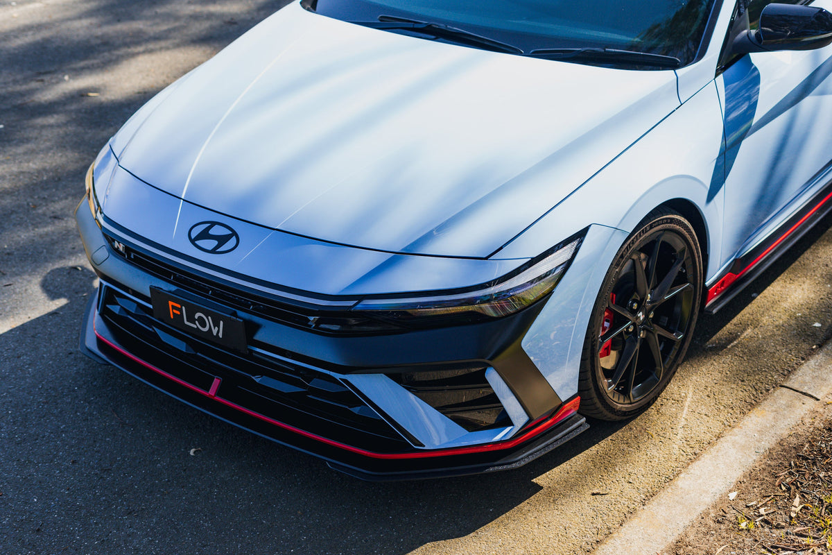 CN7 V2 Elantra N Sedan Facelift V2 - 2024+ Front Lip Splitter Extensions (Pair)