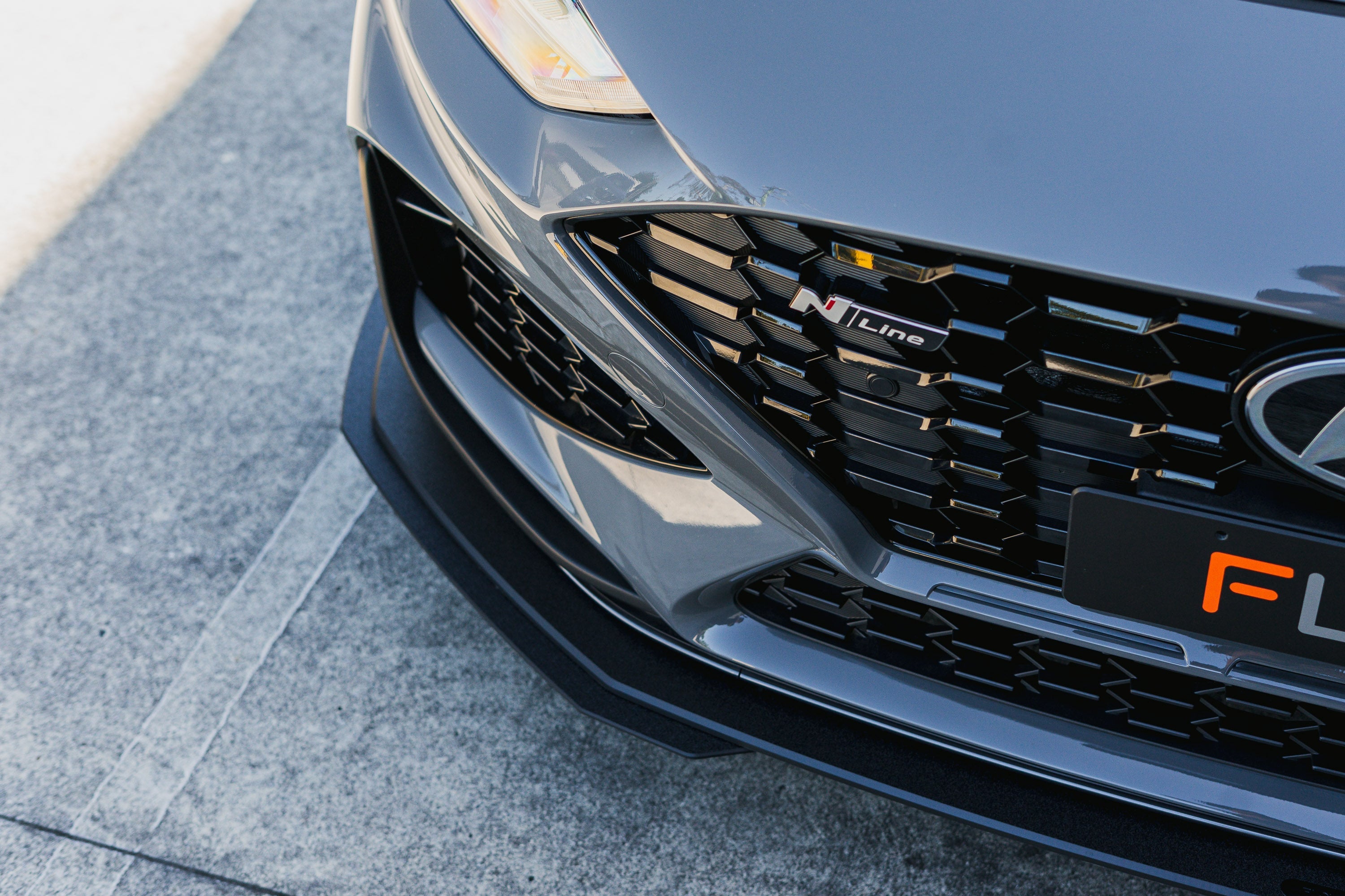 i30N-Line Hatch PDe.V6 FL 2024+ Front Lip Splitter & Reinforcement Brackets