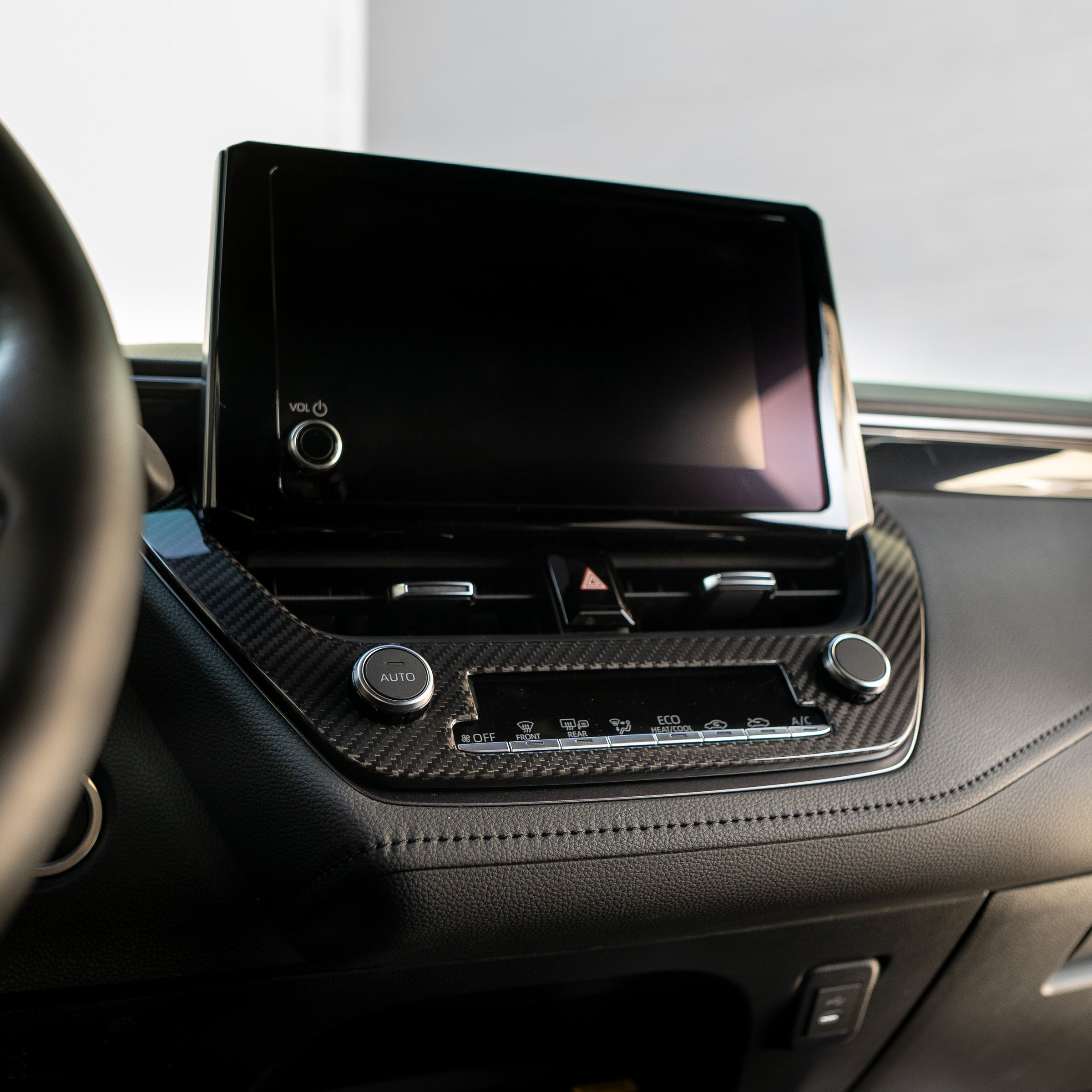 FloKraft Dry Carbon Fibre Centre Knob Panel Cover for Toyota GR Corolla 2022-2026