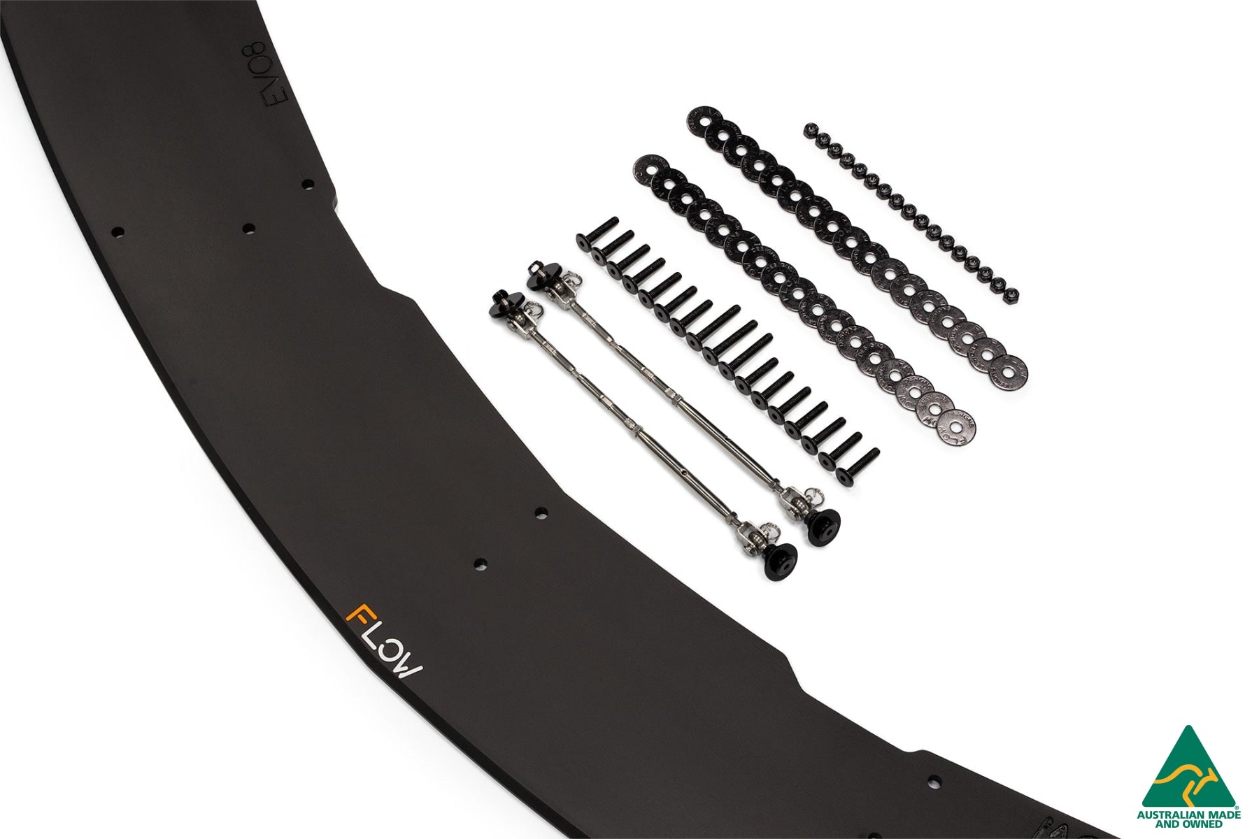 DISCONTINUED SANDED MATTE FINISH - Lancer Evolution VIII Front Lip Splitter With Support Rods