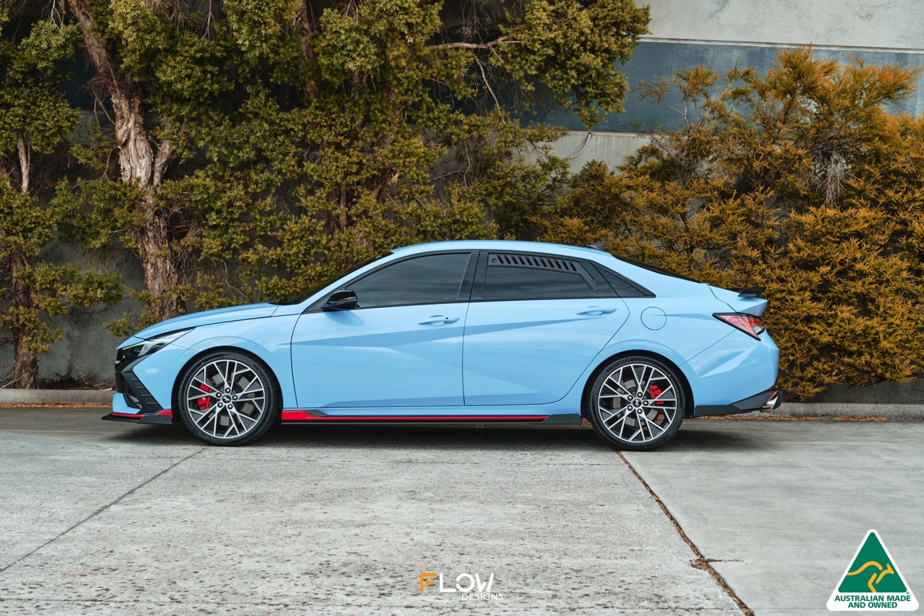 EX-DISPLAY - CN7 i30N Sedan 2021-2023 Side Skirt Splitters (Pair) - TEXTURED MATTE BLACK