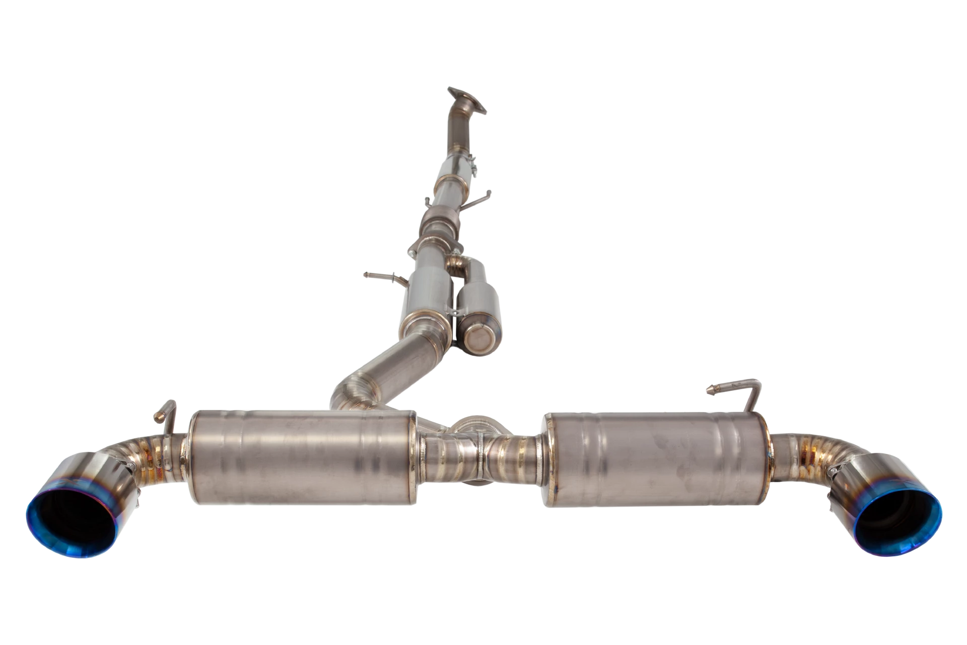 Toyota Yaris GR Titanium Cat Back System with Burnt Blue Tips