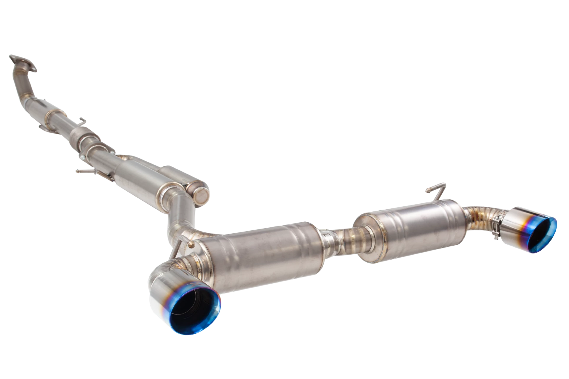 Toyota Yaris GR Titanium Cat Back System with Burnt Blue Tips