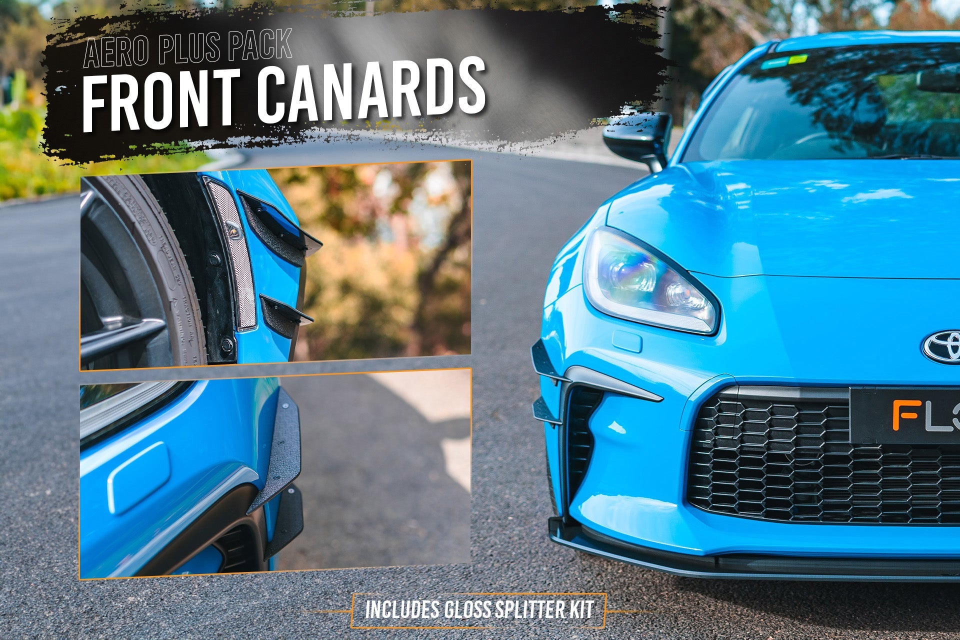 ZN8 GR86 Full Lip Splitter Set (GLOSS BLACK)