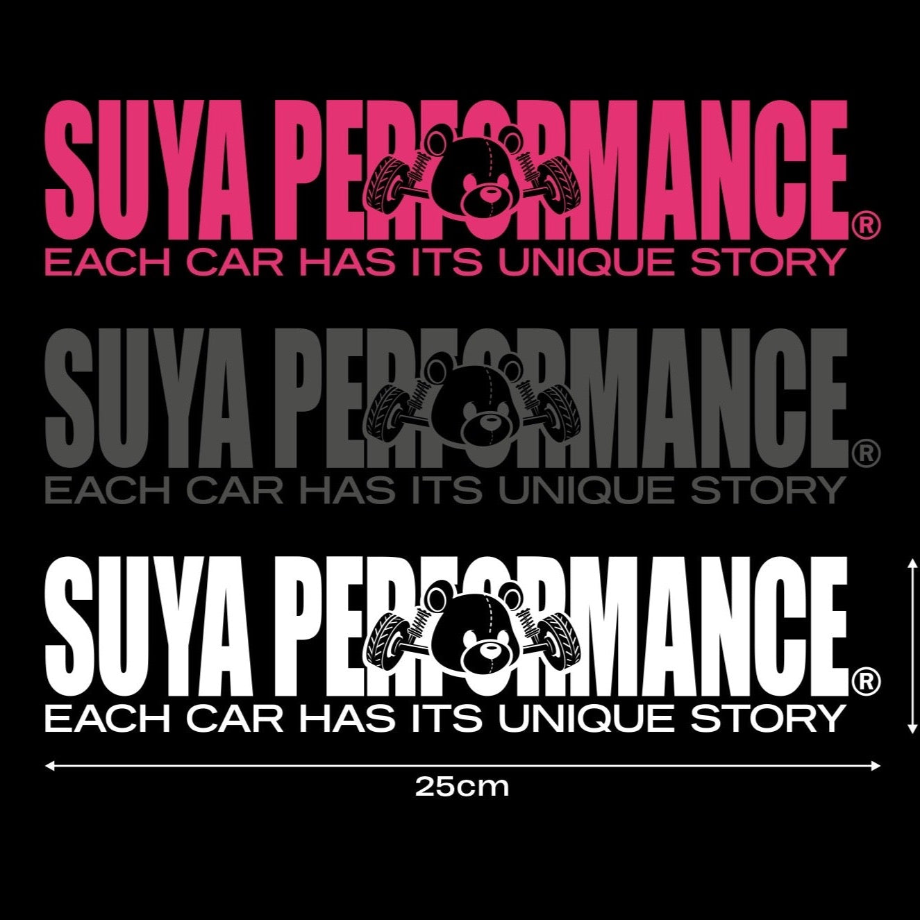 SUYA Car Vinyl Stickers / Decals - "SUYA Performance"