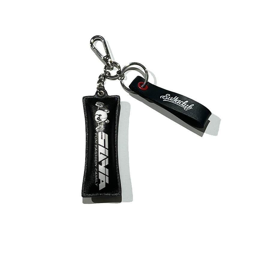 SUYA Keychain - "Power Bear" Leather Strap with Pillow Keychain