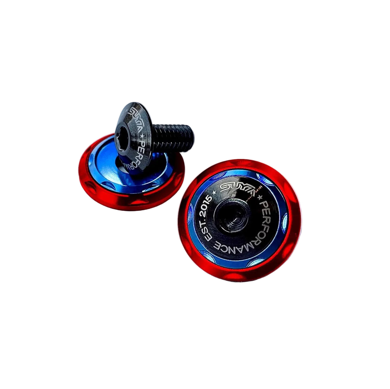 SUYA Car Supplies - Engine Bay - CNC M6 Dress Up Washer & Bolt (V2) - Black Bolts