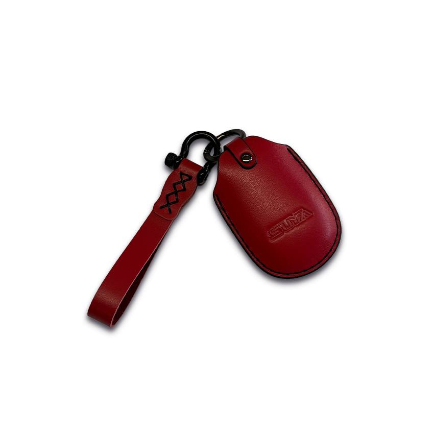 SUYA Keychain - Leather Key Fob Cover & Strap for Subaru BRZ / Levorg / WRX & Other Models