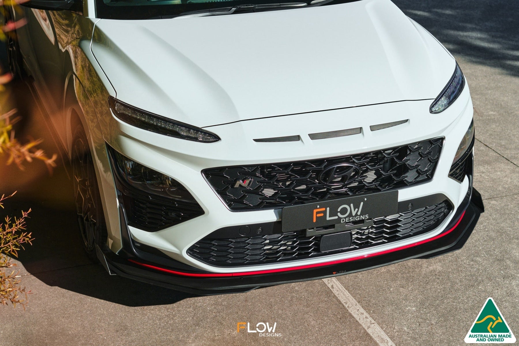 EX-DISPLAY - Kona N Front Lip Splitter - TEXTURED MATTE BLACK