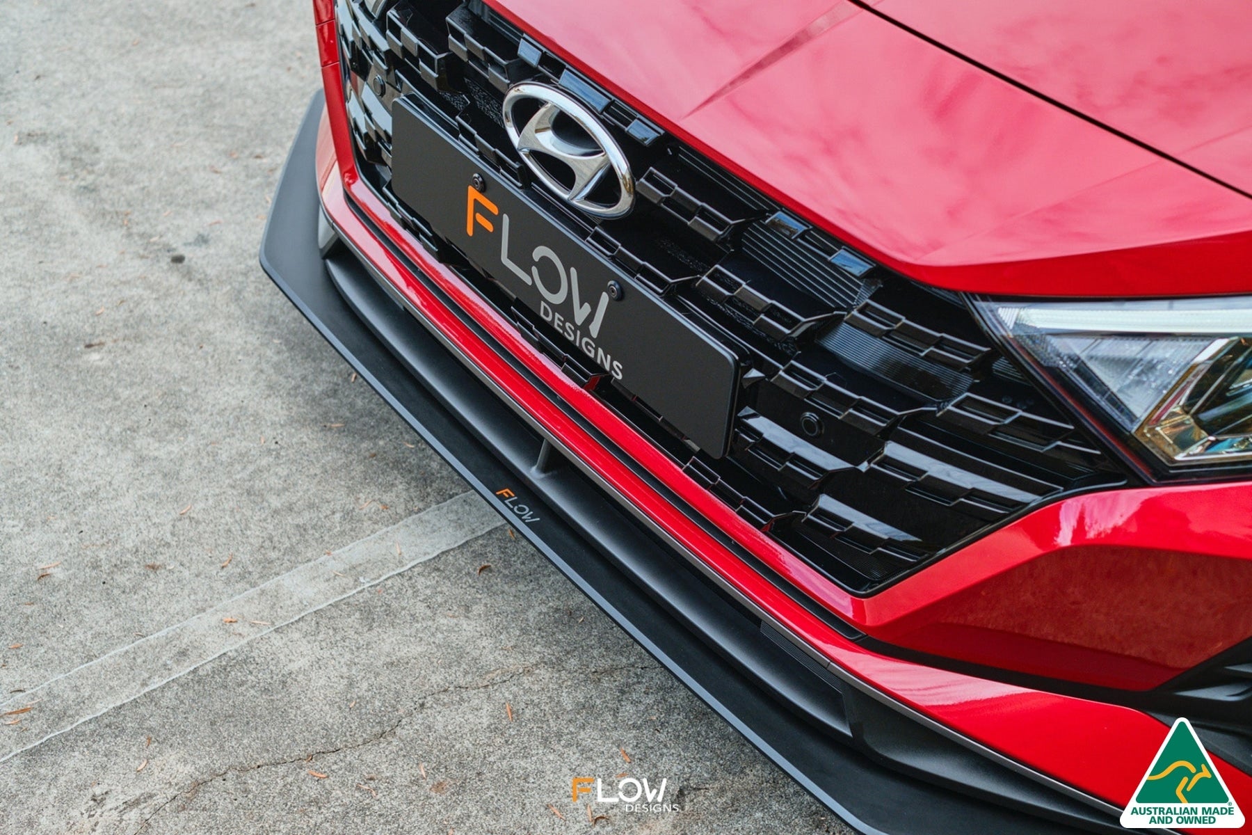 EX-DISPLAY - i20 N BC3 Front Lip Splitter & Mounting Brackets - GLOSS BLACK