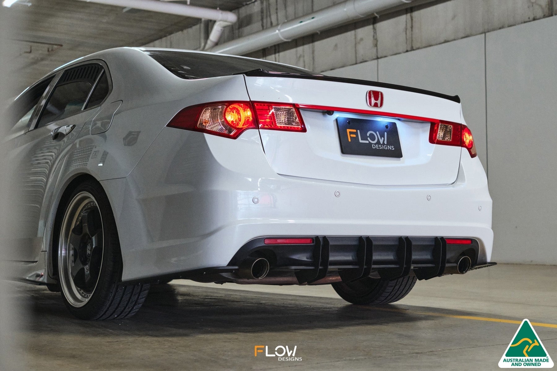 DISCONTINUED SANDED MATTE FINISH - CU2 Accord Euro Flow-Lock Rear Diffuser - Modulo