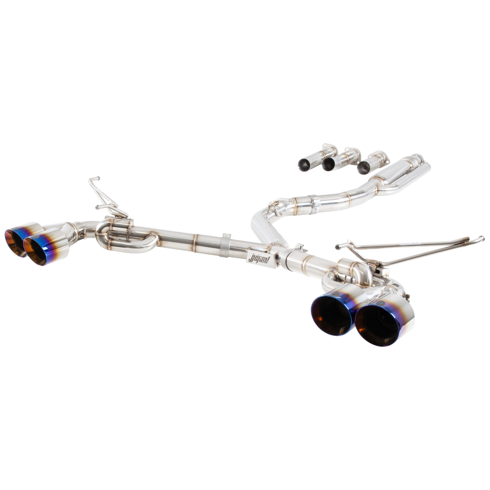 Juiced Pipes Subaru G3 VA VB WRX & STI 3 inch Cat Back Exhaust System with Burnt Blue Tips