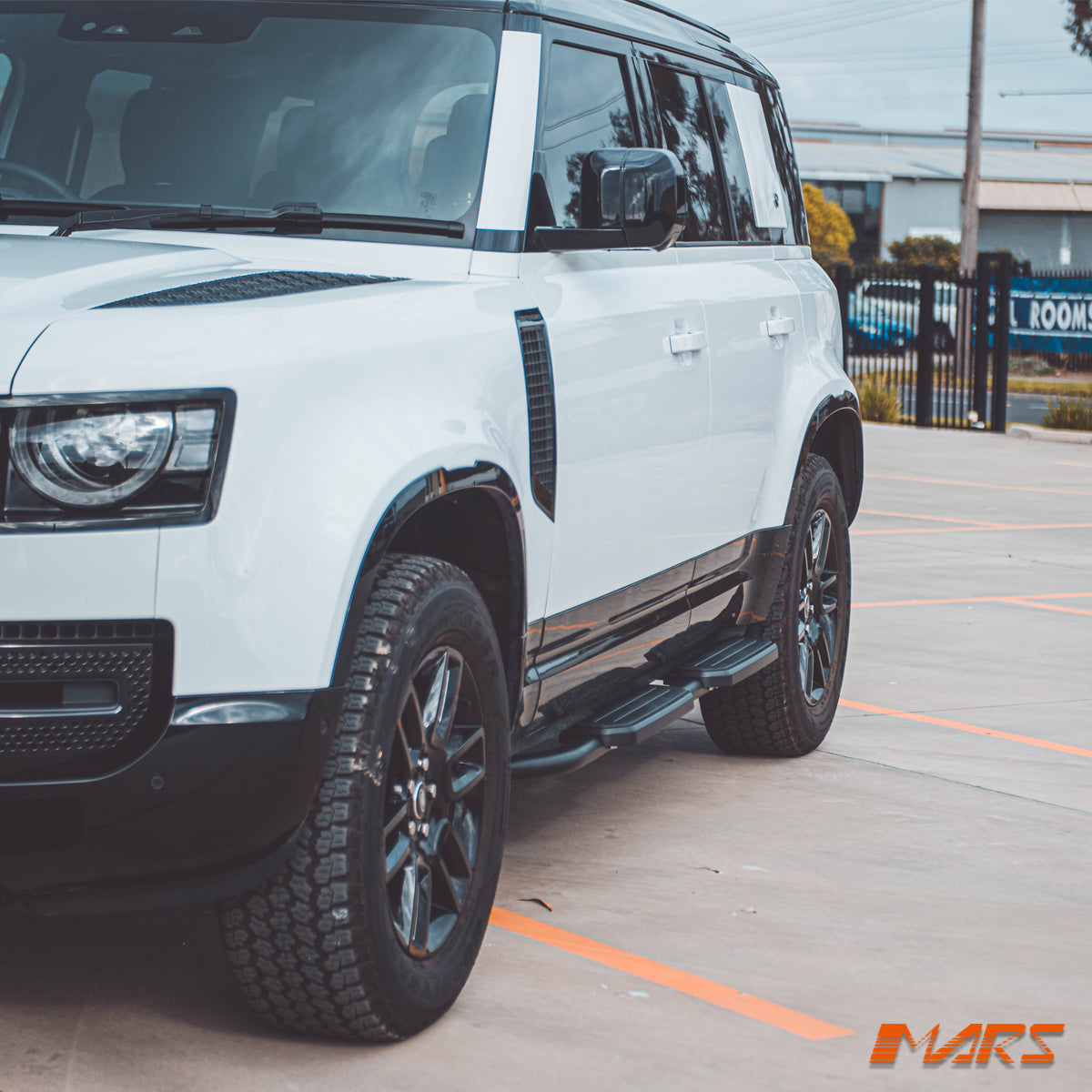 All Black Foot Rest Running Boards Side Step Bar for Land Rover Defender L663 110 130 2020-2025