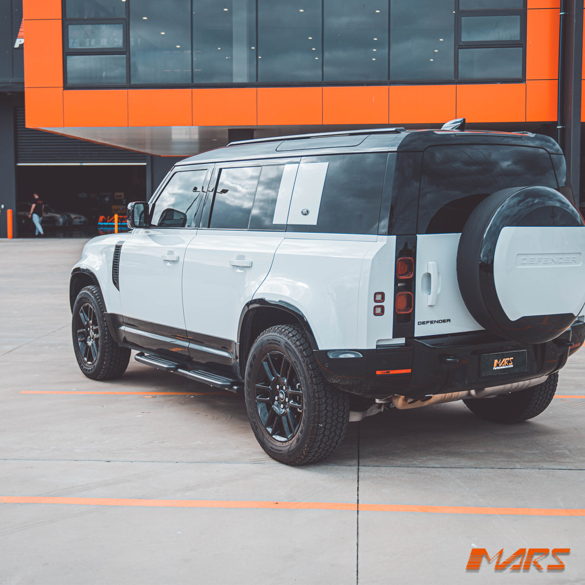 All Black Foot Rest Running Boards Side Step Bar for Land Rover Defender L663 110 130 2020-2025