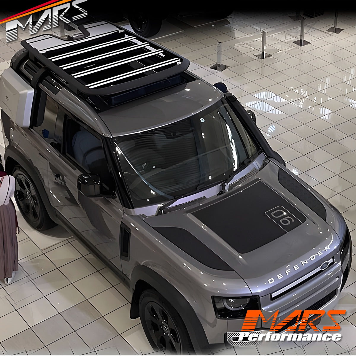 Silver Roof Expedition Rack kit for Land Rover Defender L663 90 2020-2024