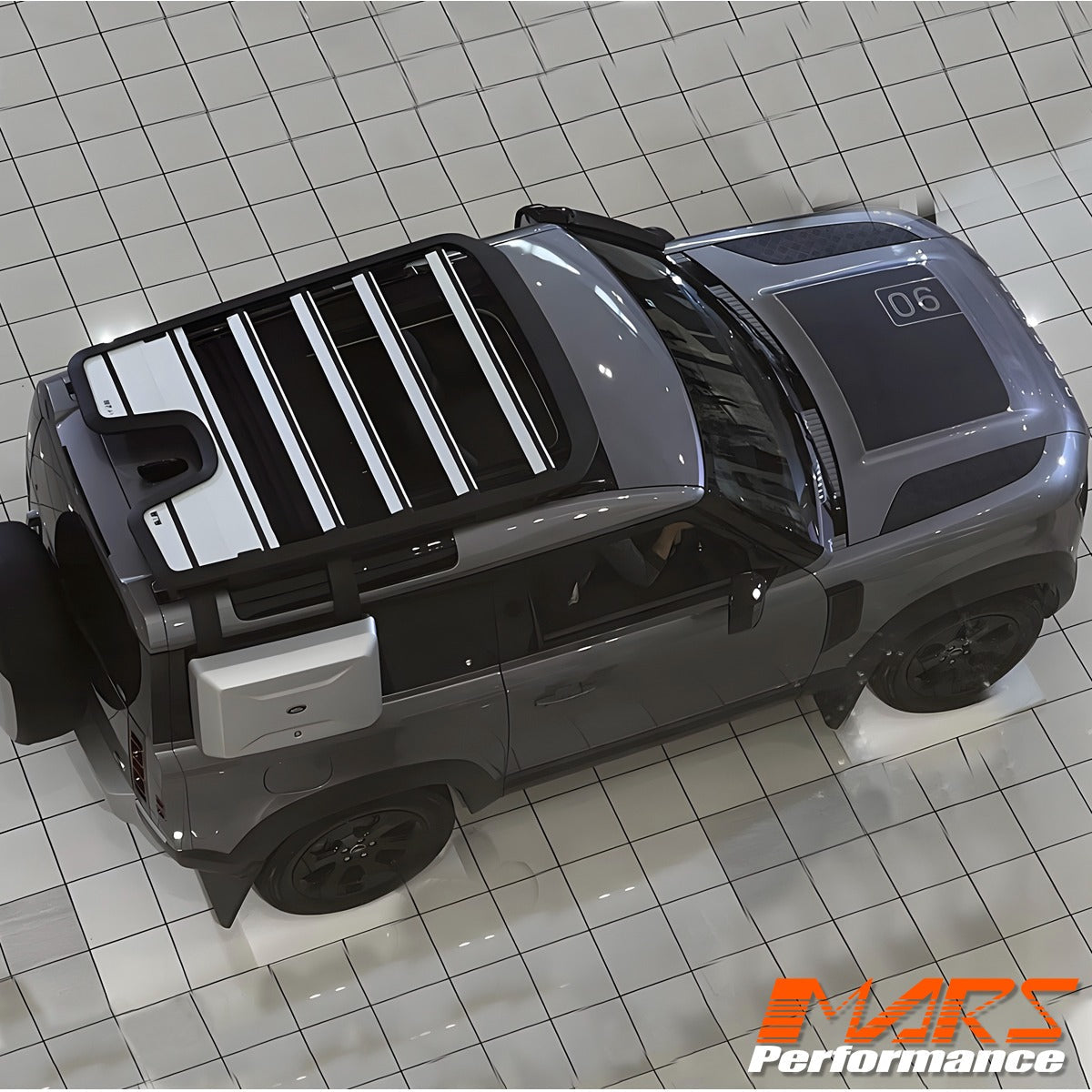 Silver Roof Expedition Rack kit for Land Rover Defender L663 90 2020-2024