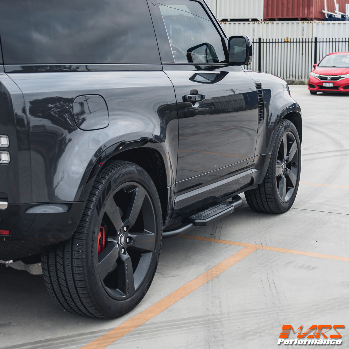 Black Foot Rest Running Boards Side Step Bar for Land Rover Defender L663 90 2020-2025 Bodykit