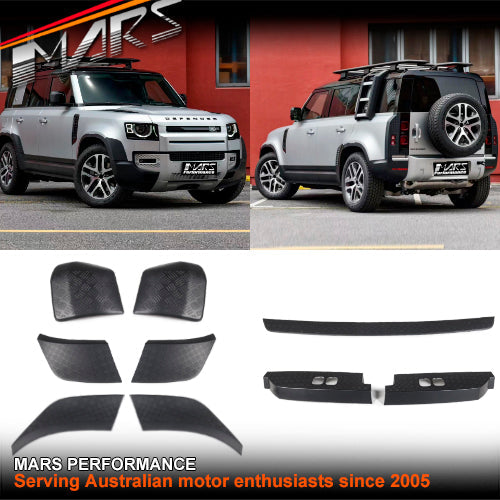 Matt Black 9pcs Anti-Scratch Protective Trim Body Molding Set for Land Rover Defender L663 90 110 130 2020-2024