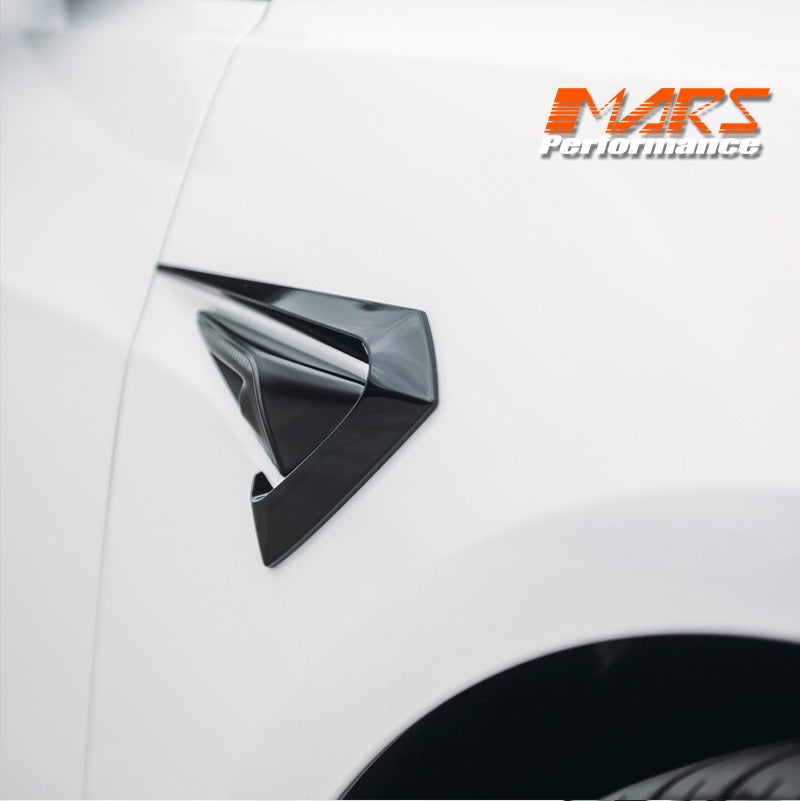 Gloss Black Aero DYNAMIC Bumper Splitters Lip Spoiler & Diffuser BodyKit for Tesla Model 3 2019-2023