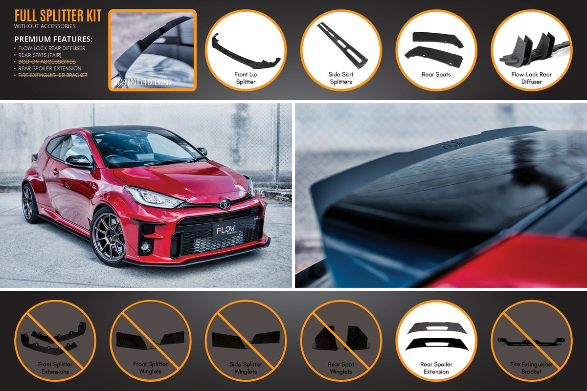 Yaris GR Gen1 Full Lip Splitter Kit With Rear Diffuser