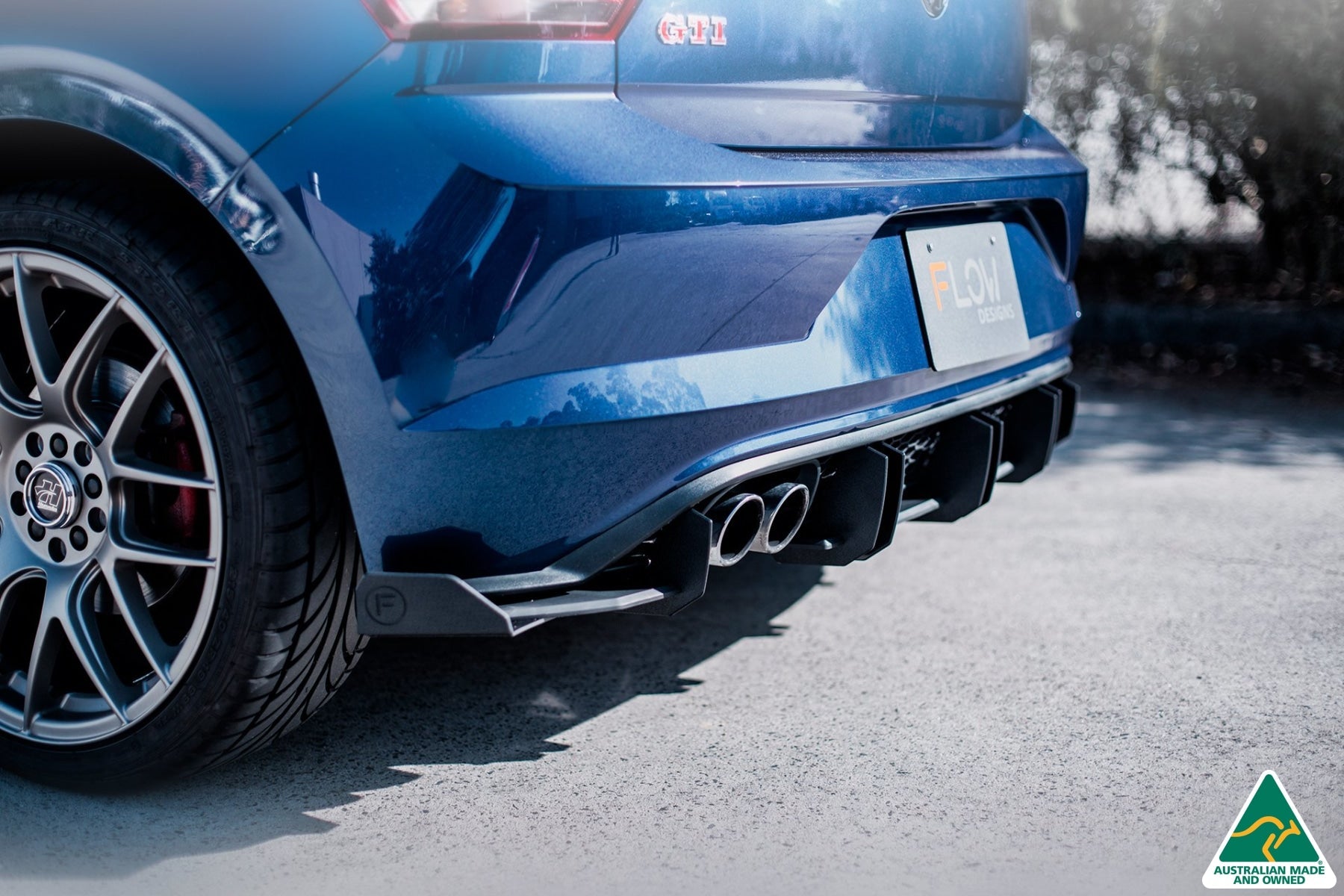 DISCONTINUED SANDED MATTE FINISH - AW Polo GTI Flow-Lock Rear Diffuser