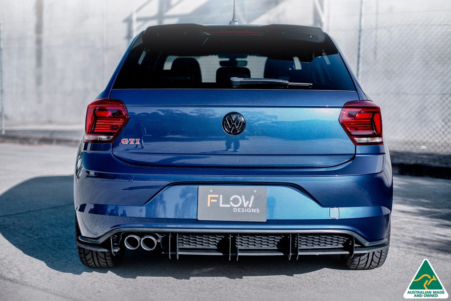 DISCONTINUED SANDED MATTE FINISH - AW Polo GTI Flow-Lock Rear Diffuser