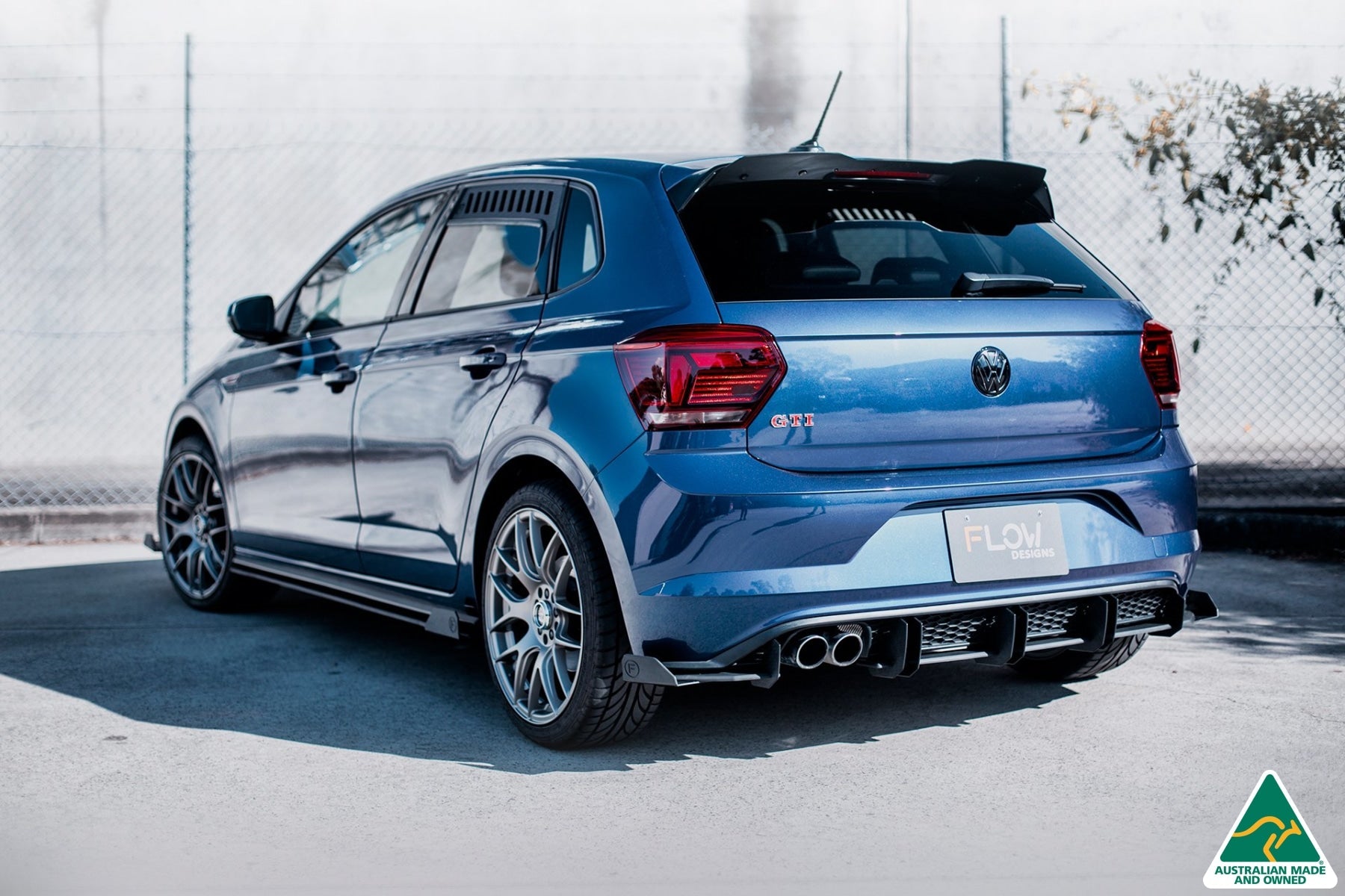 DISCONTINUED SANDED MATTE FINISH - AW Polo GTI Flow-Lock Rear Diffuser