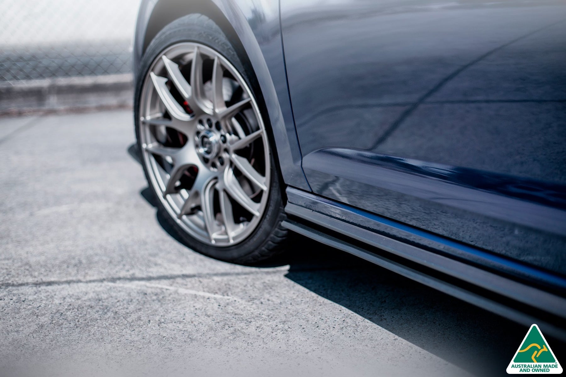 DEMO STOCK - AW Polo GTI Side Skirt Splitters (Pair) - TEXTURED MATTE BLACK