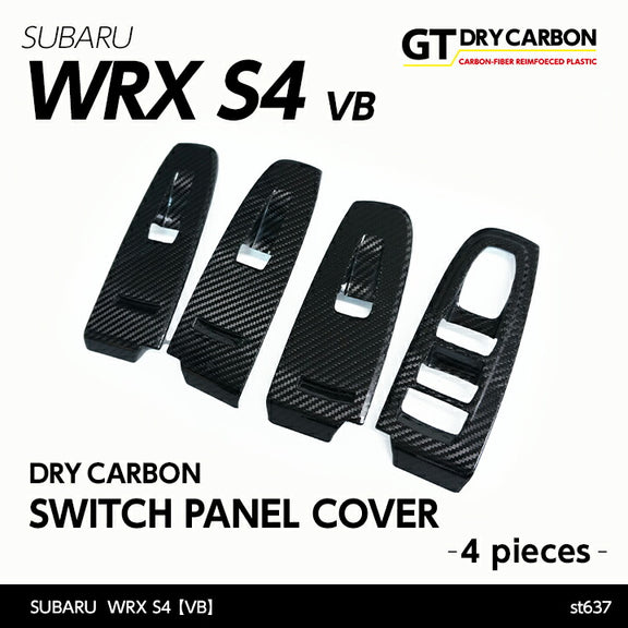 Axis Parts Dry Carbon Fibre Window Switch Panel Covers (RHD) for Subaru WRX (VB) & WRX Sportswagon (VN) 2022-2025