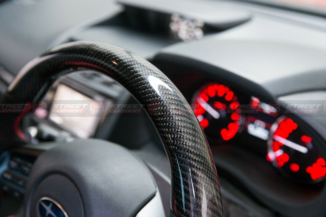 Carbon & Alcantara Steering Wheel W/ Red Stitching For 2014-2020 Subaru WRX/STI