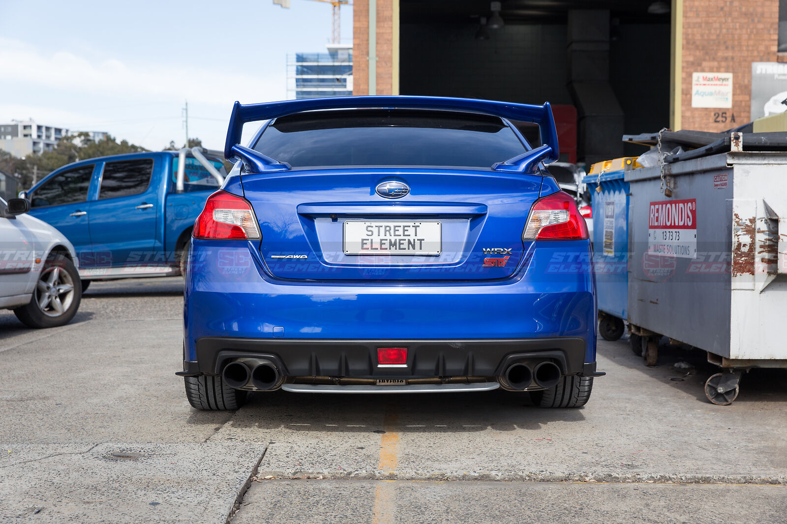 S-T Style Rear Under Diffuser For 2014-2020 Subaru WRX/STI V1 (SILVER METALLIC)