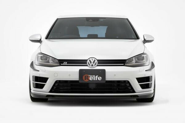 GARAGE VARY Style Front Lip For 2013-2016 VW Golf R MK7 MK7R (CARBON FIBRE)
