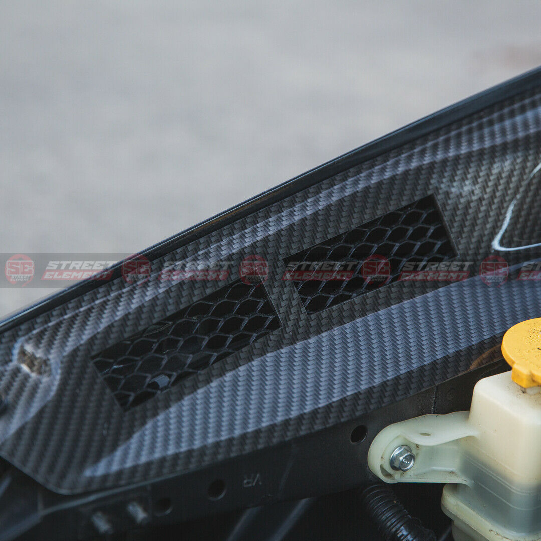 CS Style Vented Fender Shrouds For 2014-2021 Subaru WRX/STI V1 (STI GLOSS RED)