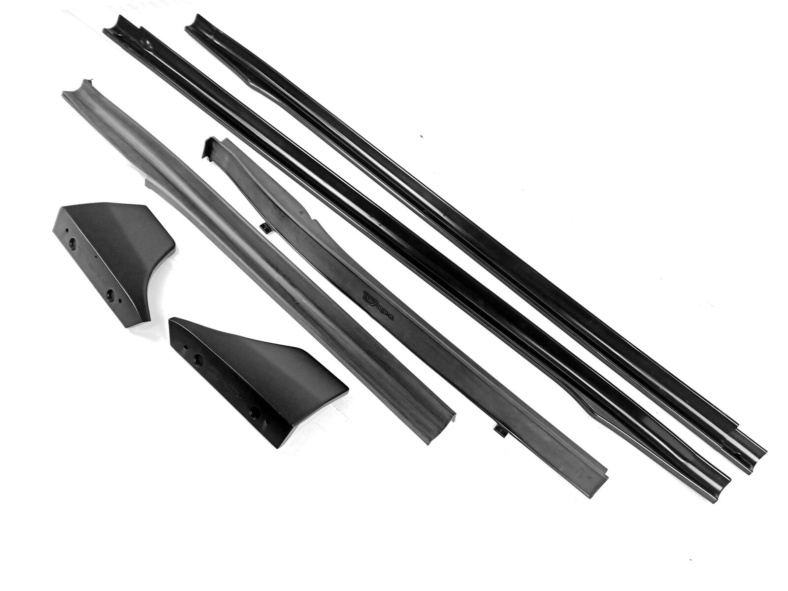 SEV1 Style Side Skirts/Extensions For 2019-2021 Tesla Model 3 (FORGED CARBON)