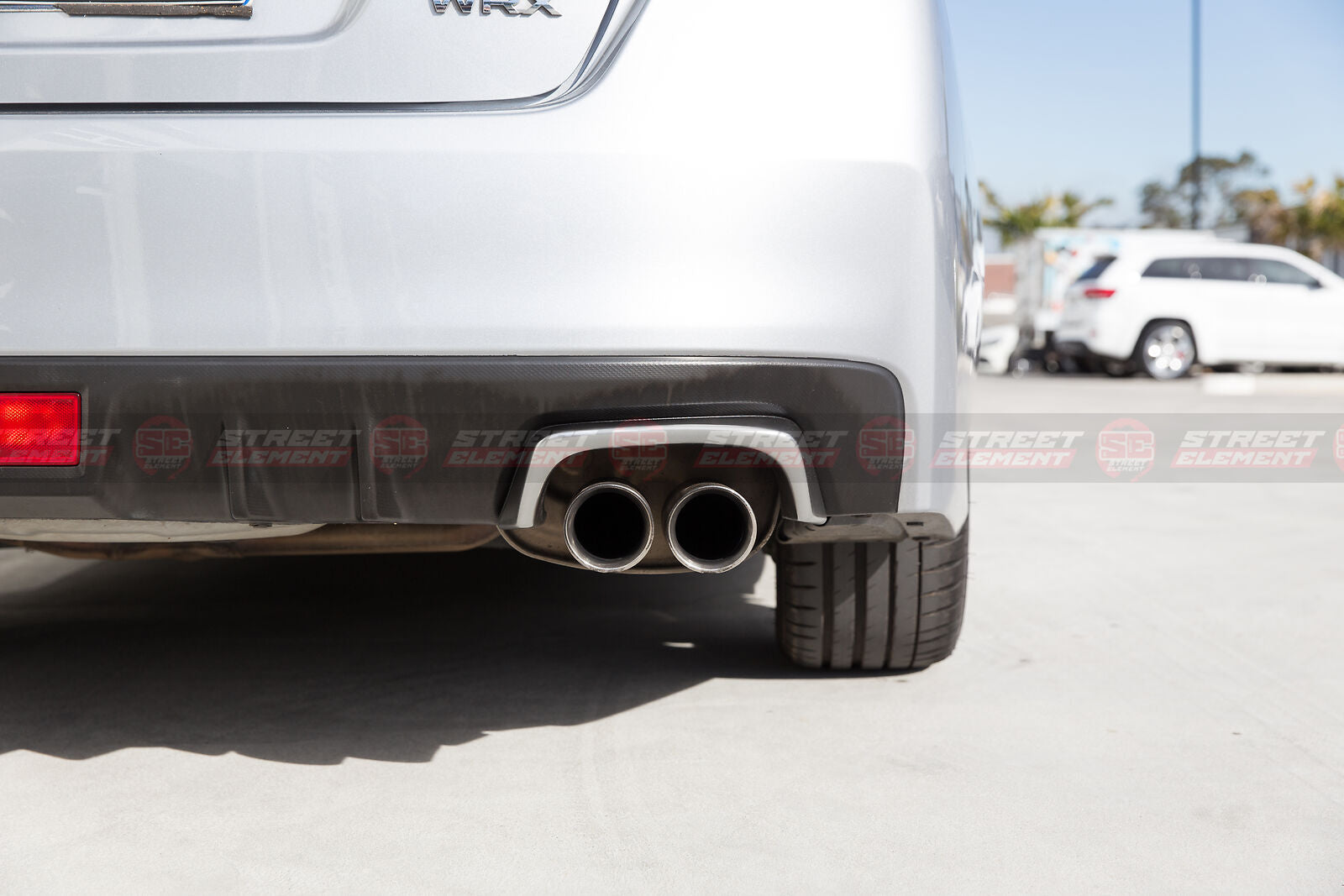 ST Style Exhaust Surround Covers For 2014-2021 Subaru WRX/STI V1 (ICE SILVER)