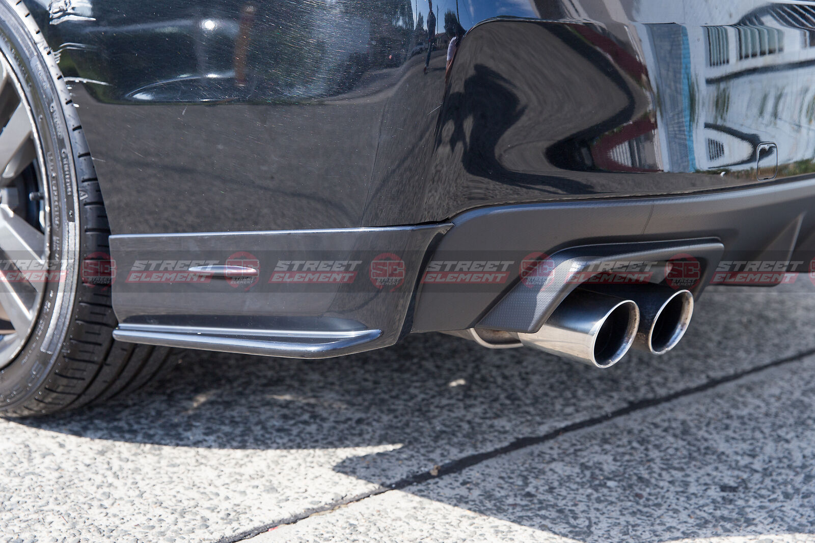 MP Style Rear Bumper Pods/Spats For 2014-2021 Subaru WRX/STI V1 (MATTE BLACK)