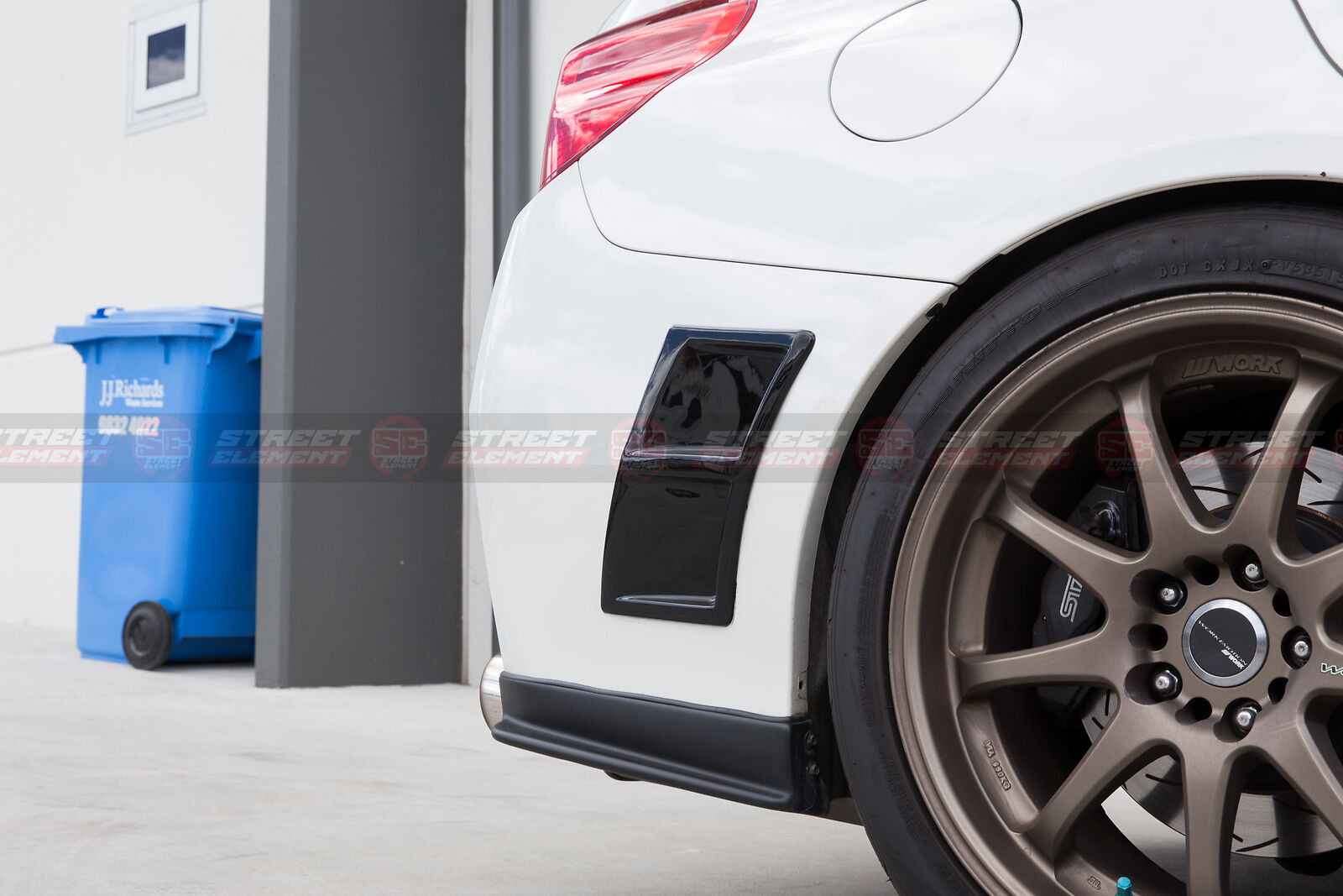 S207 Style Rear Bumper Side Vents For 2014-2021 Subaru WRX/STI V1 (CS BLACK D4S)